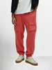 Men's Red Loose Fit Solid Utility Joggers