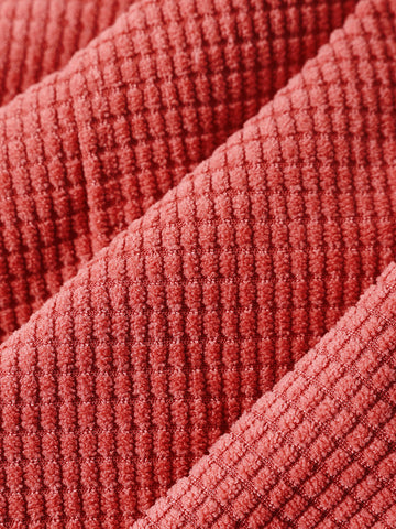 Men's Red Loose Fit Solid Utility Joggers