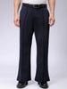 Men's Midnight Navy Bootcut Fit Solid Korean Street Trouser