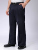 Men's Midnight Navy Bootcut Fit Solid Korean Street Trouser