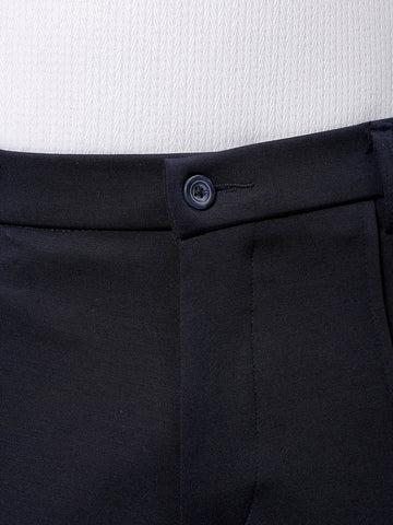 Men's Midnight Navy Bootcut Fit Solid Korean Street Trouser