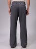 Men's Dark Grey Bootcut Fit Solid Korean Street Trouser