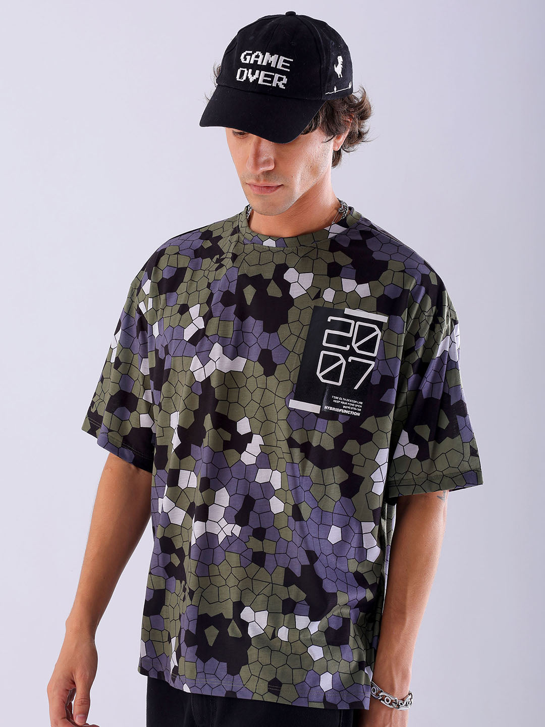 Shop Men's Printed Oversized T-Shirt Online.