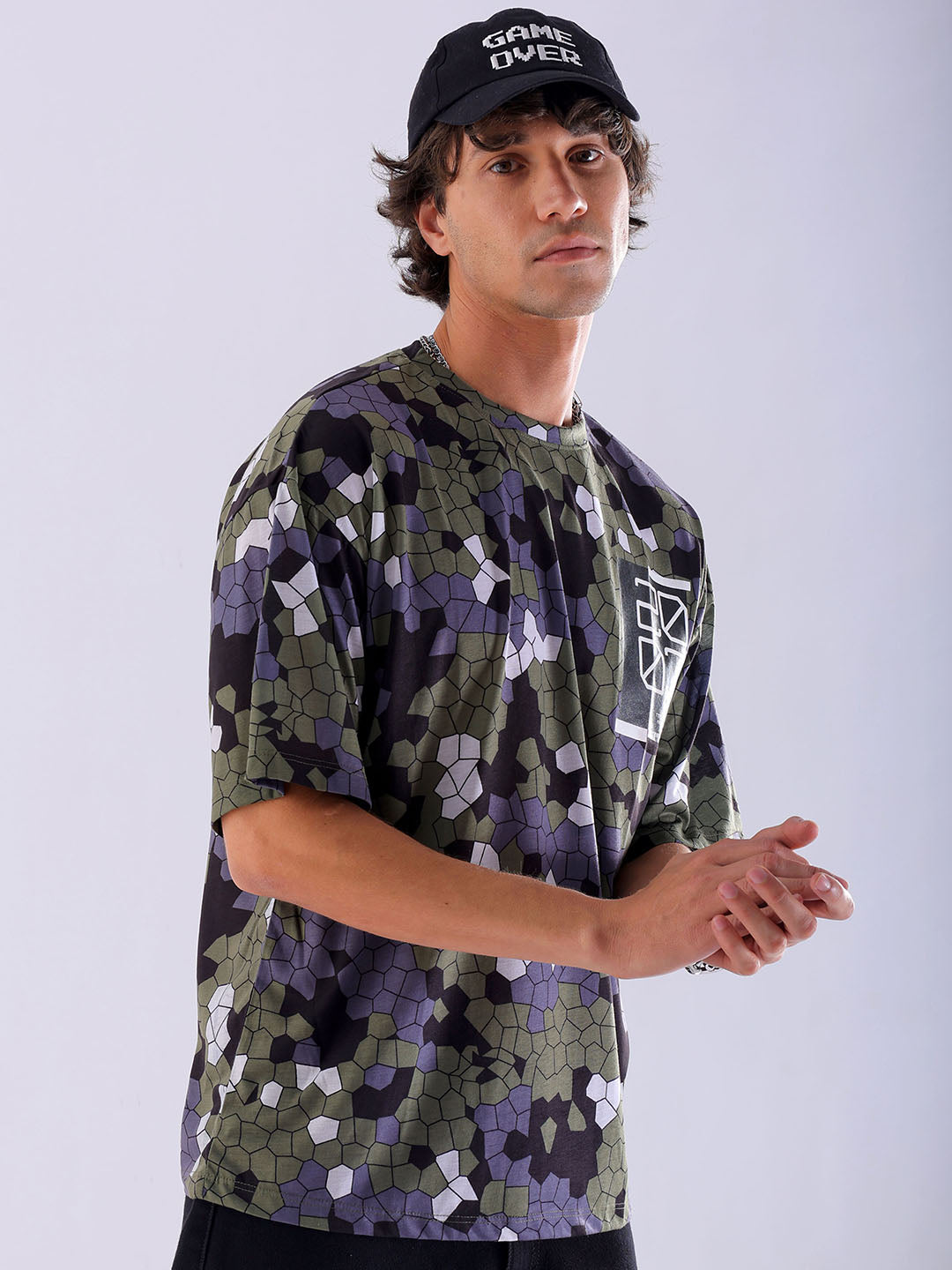 Shop Men's Printed Oversized T-Shirt Online.