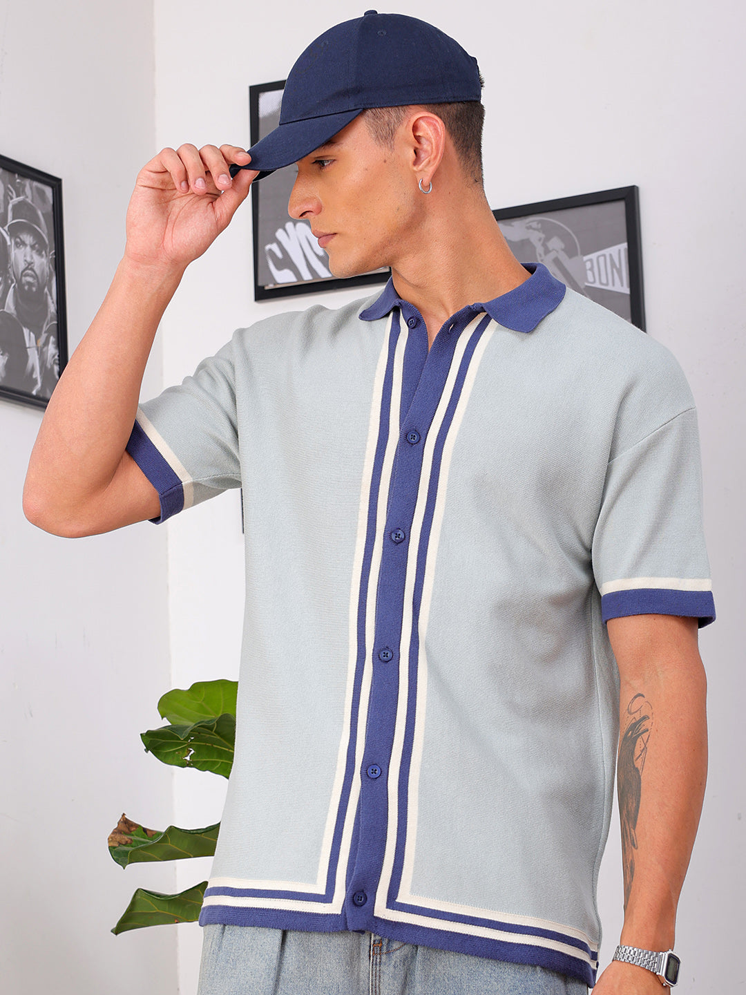 Shop Men's Striped Relaxed Fit Shirt Online.