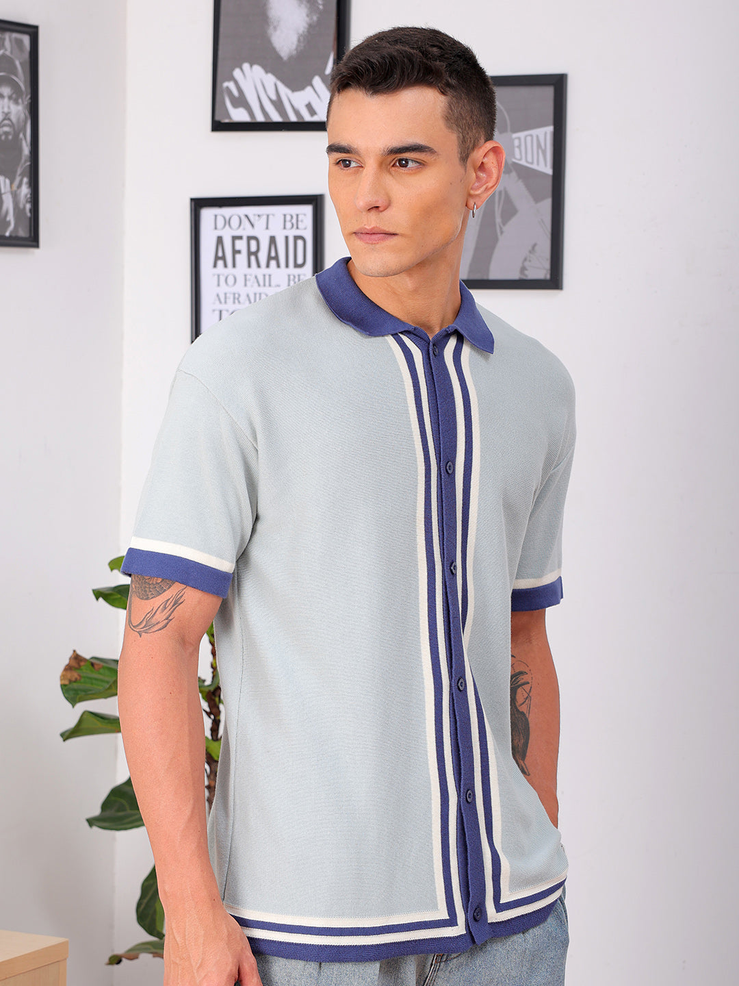 Shop Men's Striped Relaxed Fit Shirt Online.