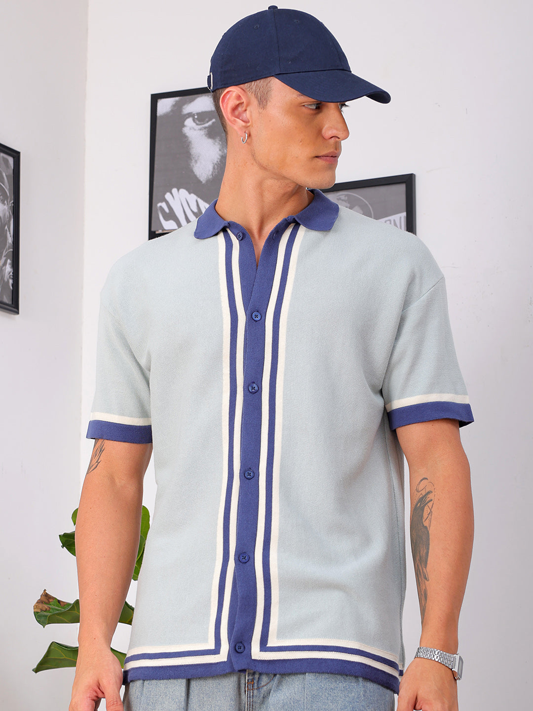 Shop Men's Striped Relaxed Fit Shirt Online.