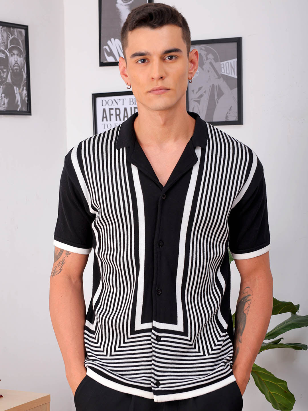 Shop Men's Striped Relaxed Fit Shirt Online.