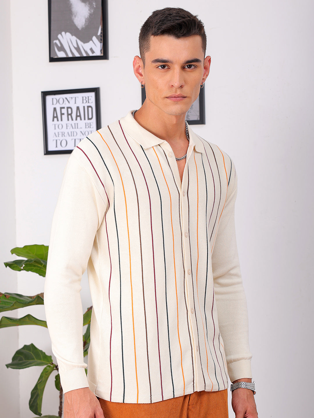 Shop Men's Striped Relaxed Fit Shirt Online.