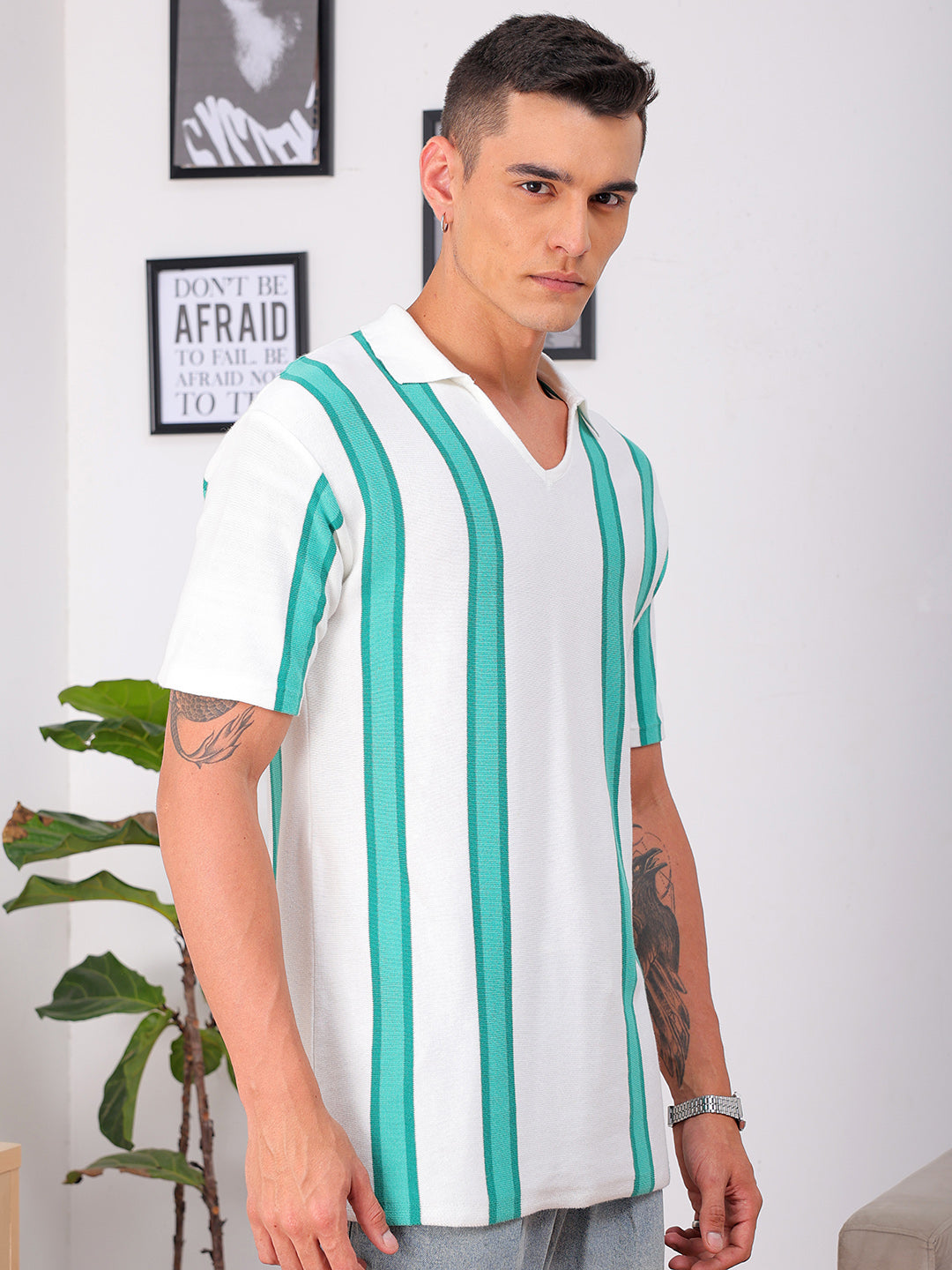 Shop Men's Striped Relaxed Fit Shirt Online.