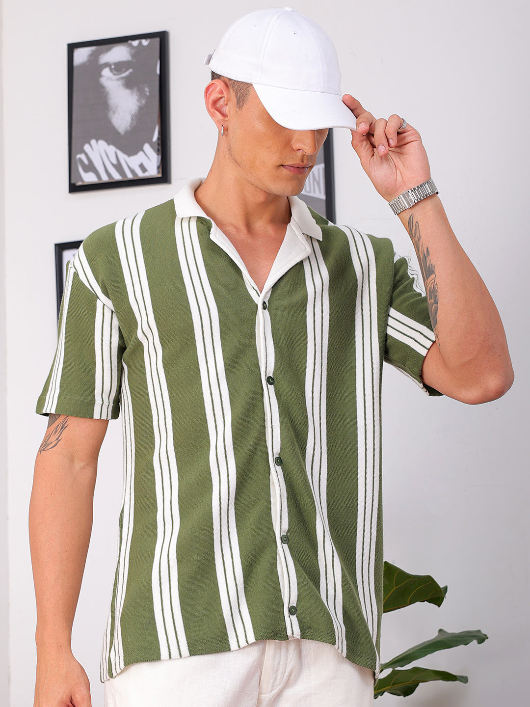 Shop Men's Striped Relaxed Fit Shirt Online.