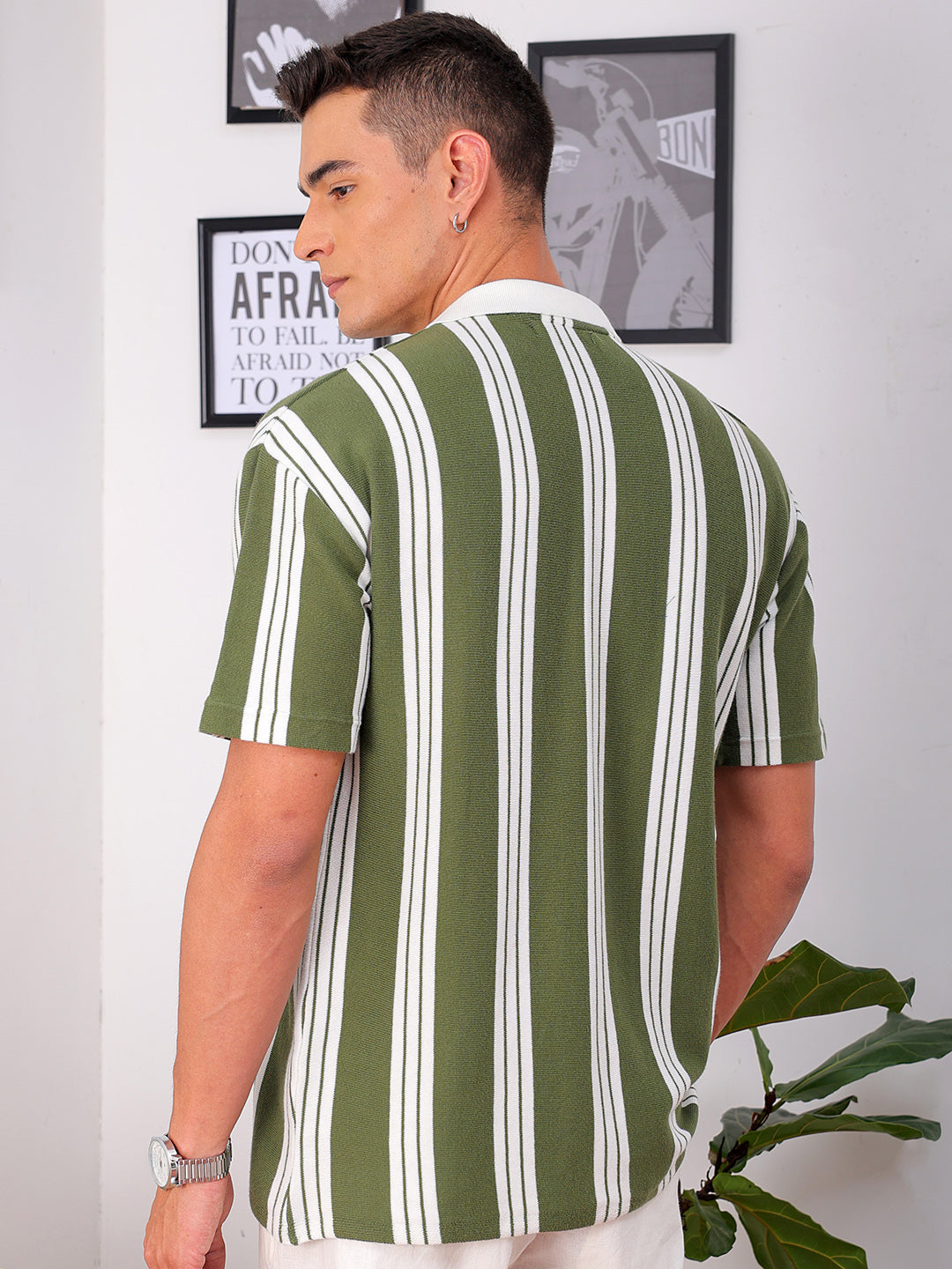 Shop Men's Striped Relaxed Fit Shirt Online.