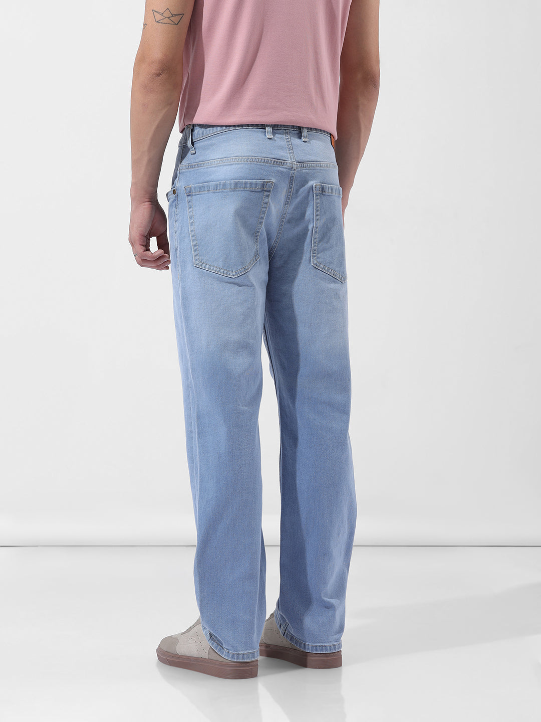 Men's Blue Regular Fit Casual Jeans