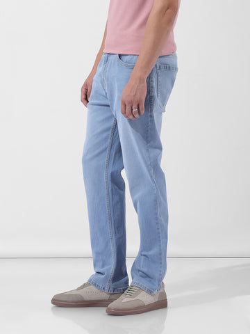 Men's Blue Regular Fit Casual Jeans