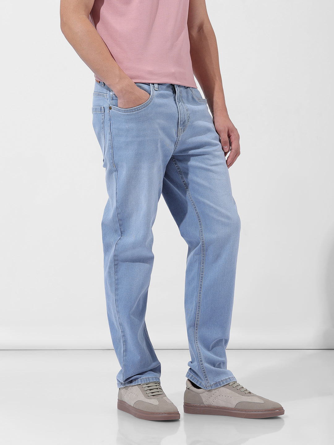 Men's Blue Regular Fit Casual Jeans