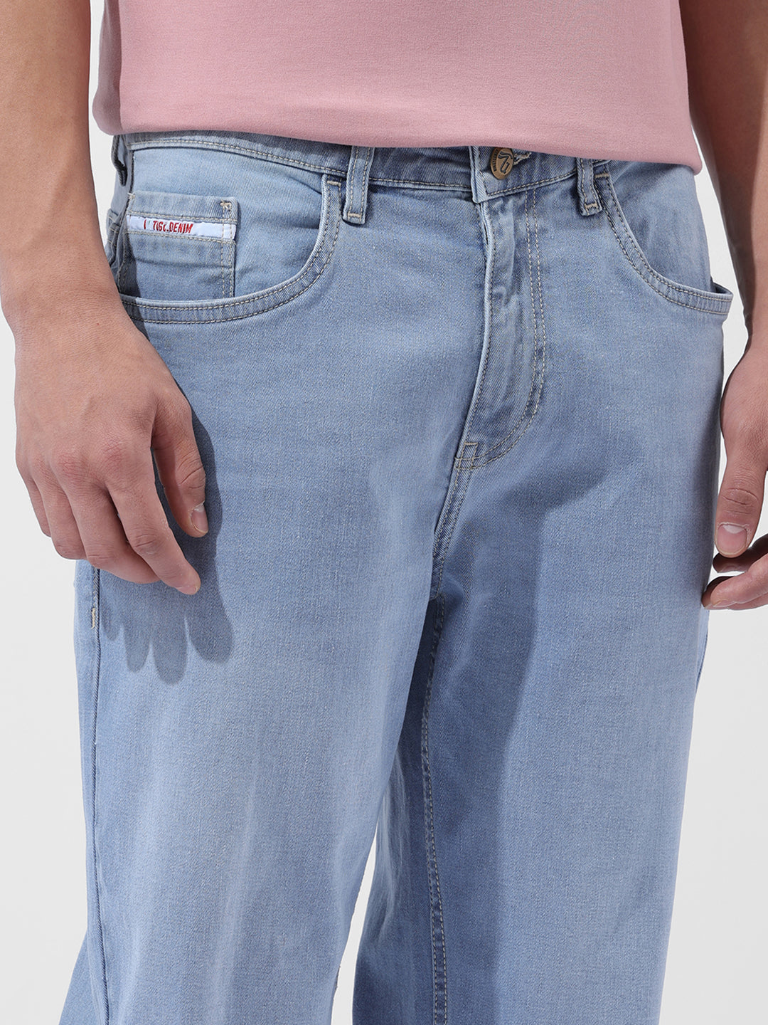 Men's Blue Regular Fit Casual Jeans