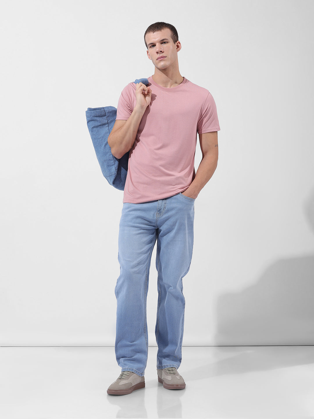 Men's Blue Regular Fit Casual Jeans