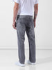 Men's Grey Regular Fit Solid Casual Jeans