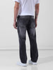 Men's Charcoal Grey Regular Fit Solid Casual Jeans