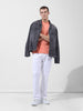 Men's White Regular Fit Casual Jeans