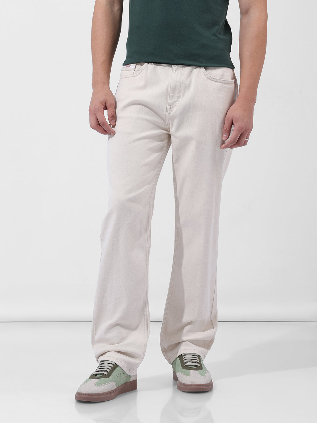 Men's Regular Fit White Jeans