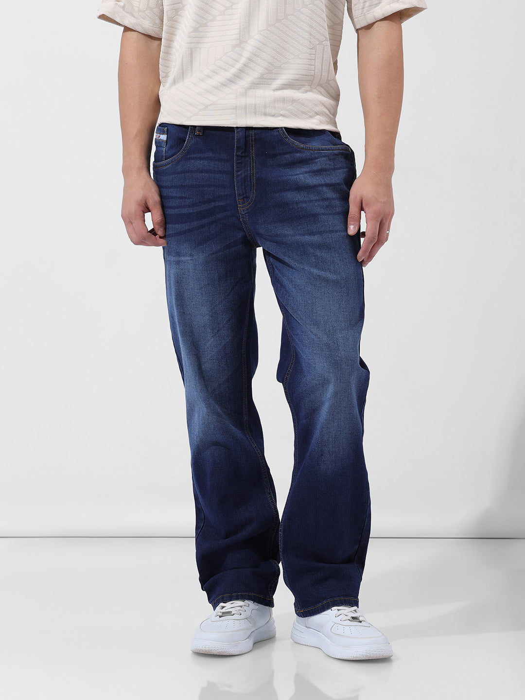 Men's Regular Fit Blue Jeans