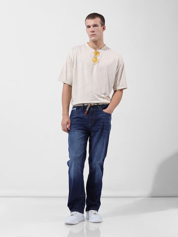 Men's Blue Regular Fit Casual Jeans
