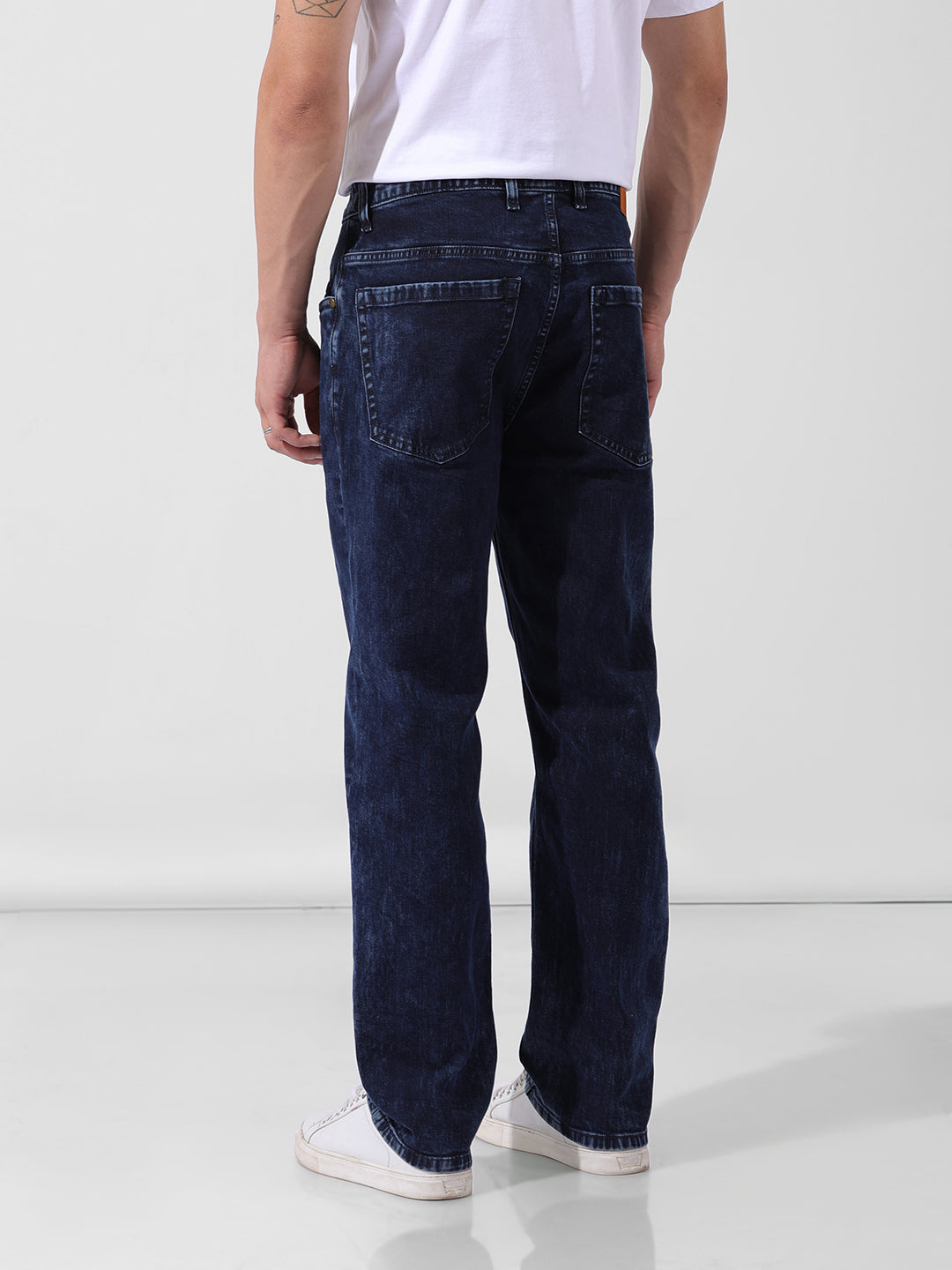 Men's Blue Regular Fit Casual Jeans