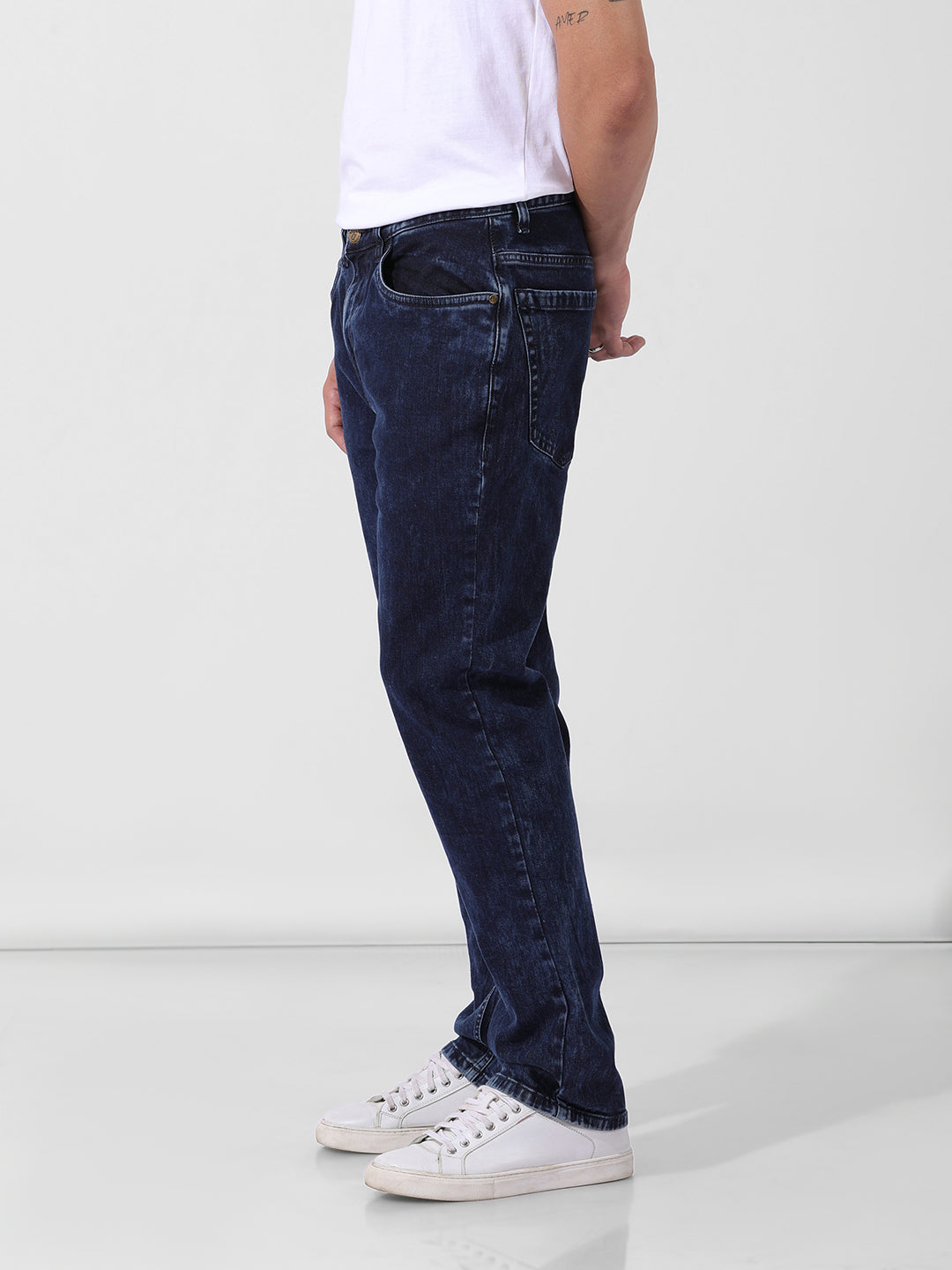 Men's Blue Regular Fit Casual Jeans