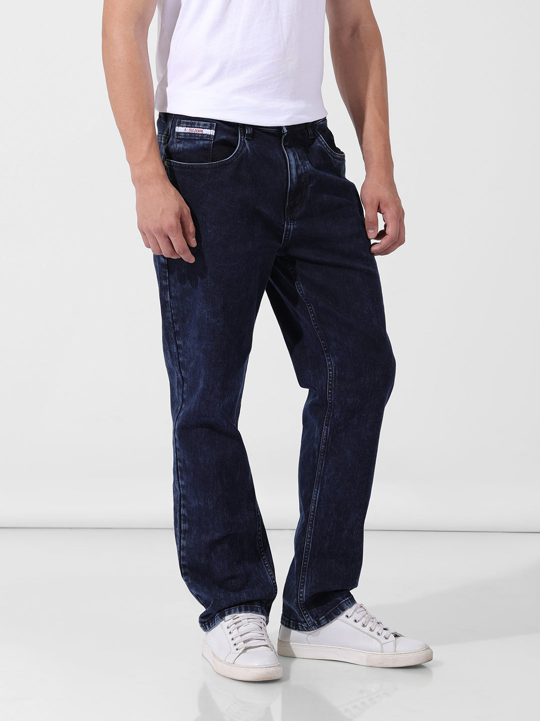 Men's Blue Regular Fit Casual Jeans