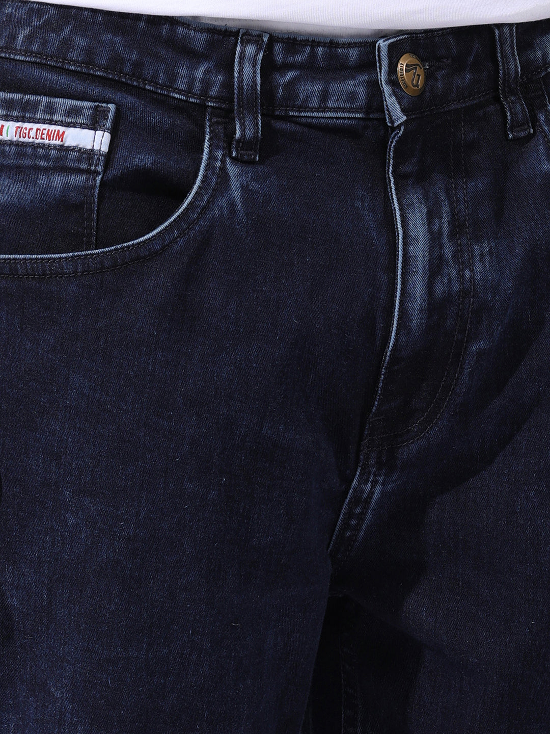 Men's Blue Regular Fit Casual Jeans