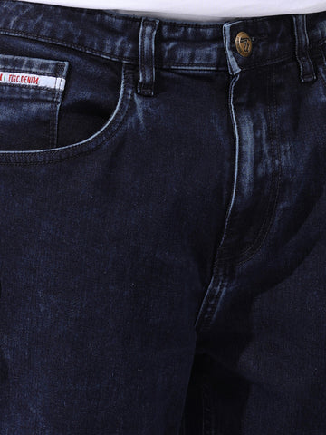 Men's Blue Regular Fit Casual Jeans