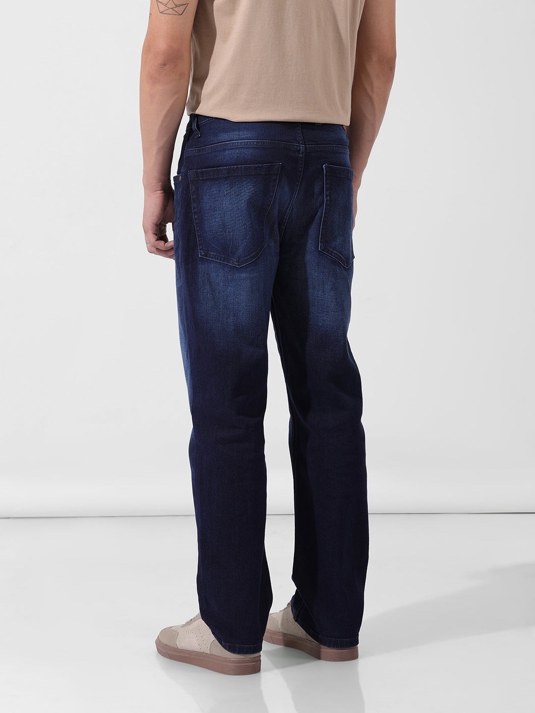 Men's Blue Regular Fit Casual Jeans