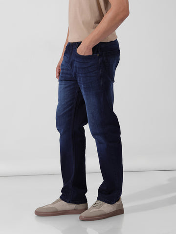 Men's Blue Regular Fit Casual Jeans