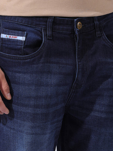 Men's Blue Regular Fit Casual Jeans