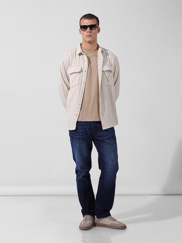 Men's Blue Regular Fit Casual Jeans