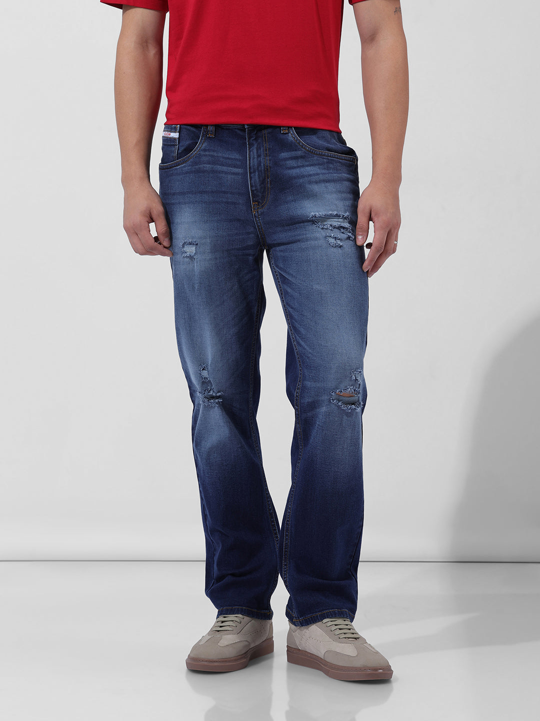 Men's Regular Fit Blue Jeans