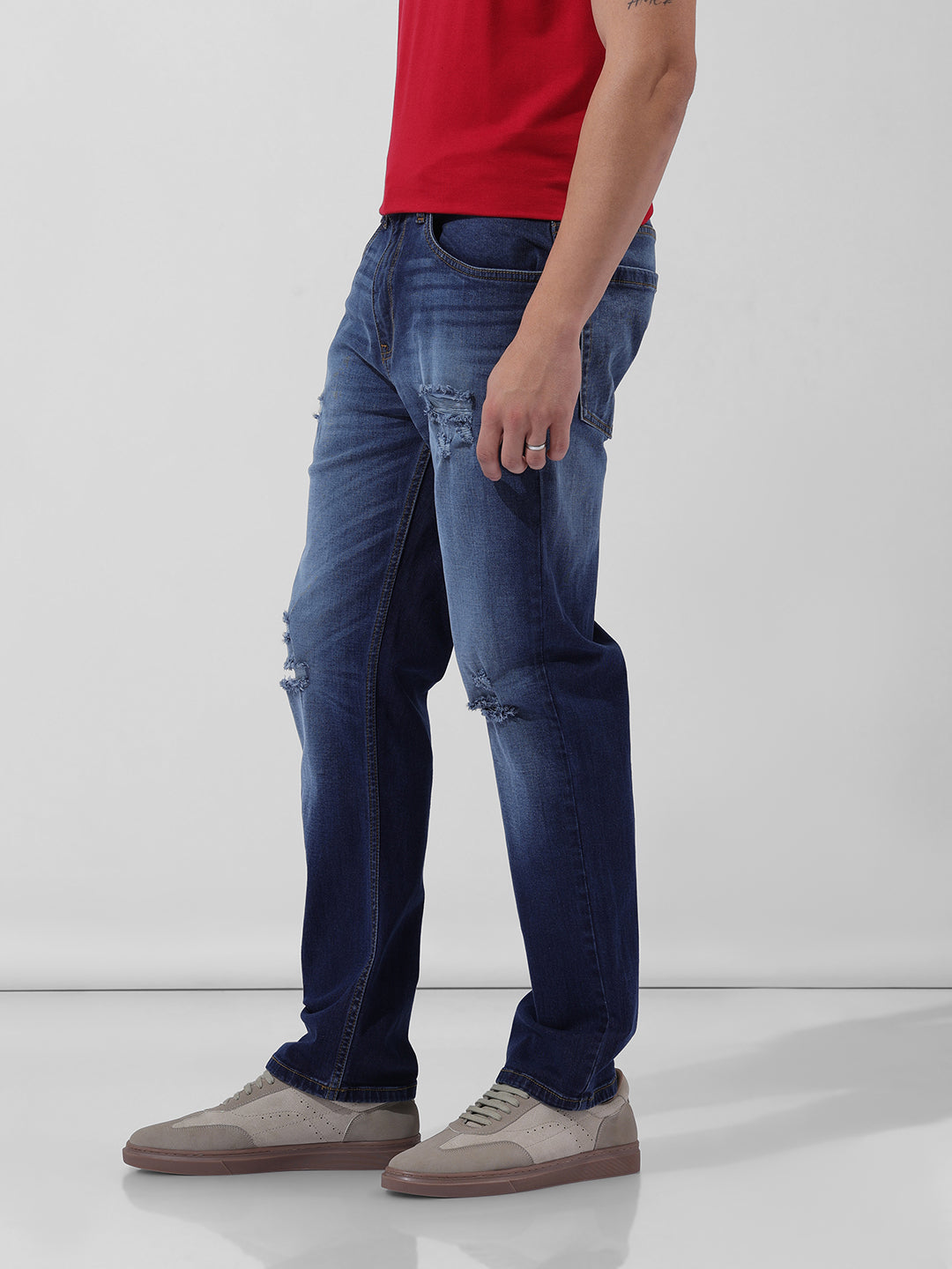Men's Regular Fit Blue Jeans