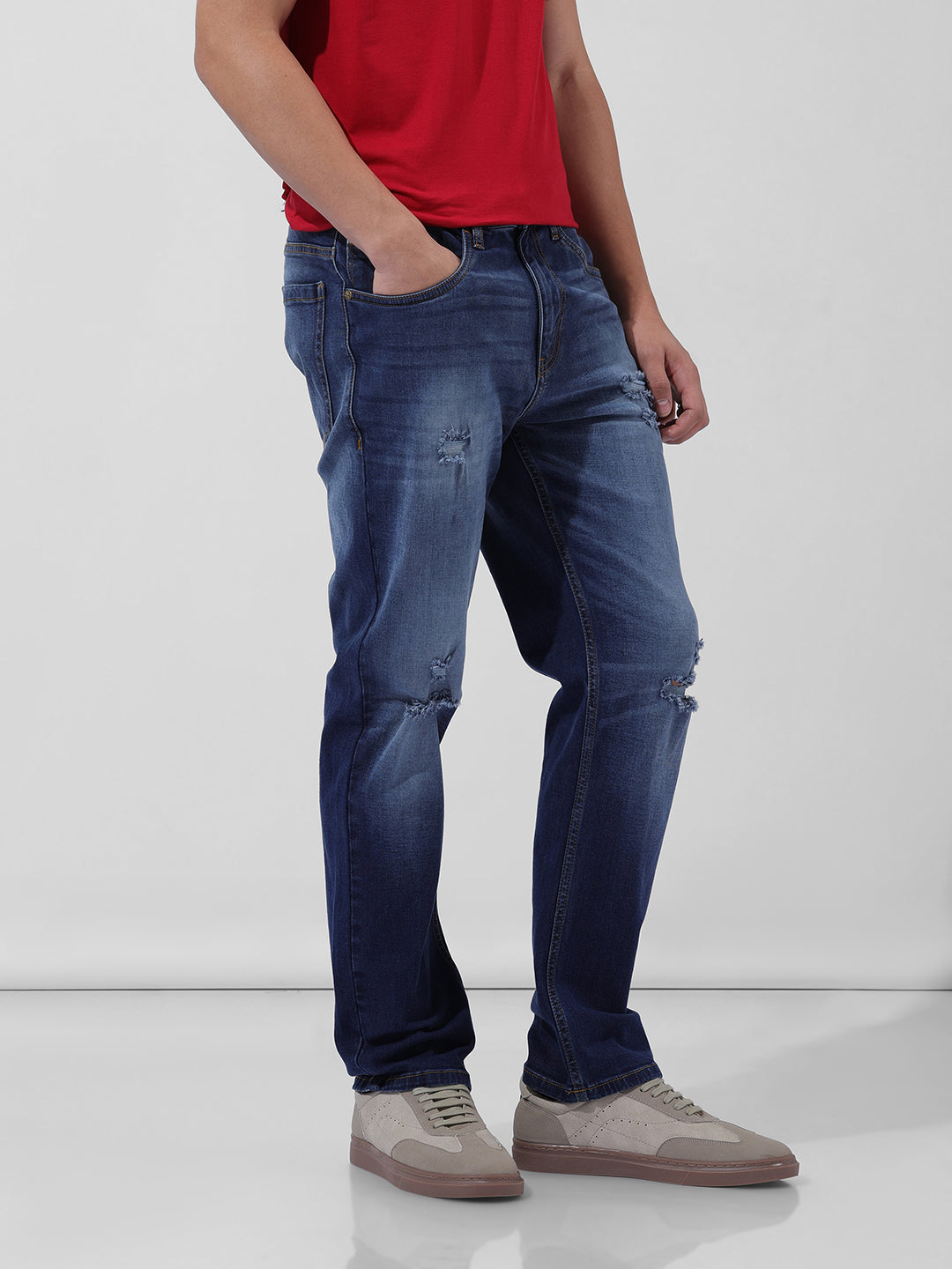 Men's Regular Fit Blue Jeans