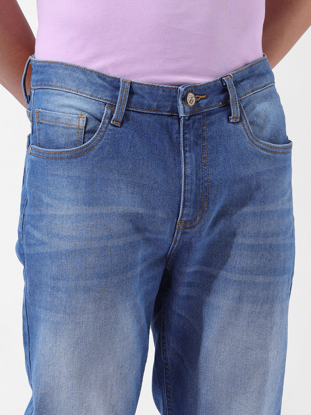 Men's Blue Slim Fit Casual Jeans