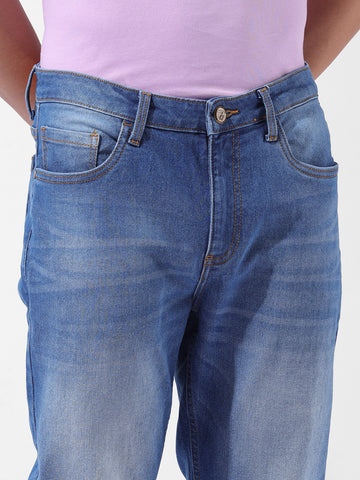Men's Blue Slim Fit Casual Jeans
