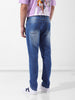 Men's Blue Slim Fit Casual Jeans