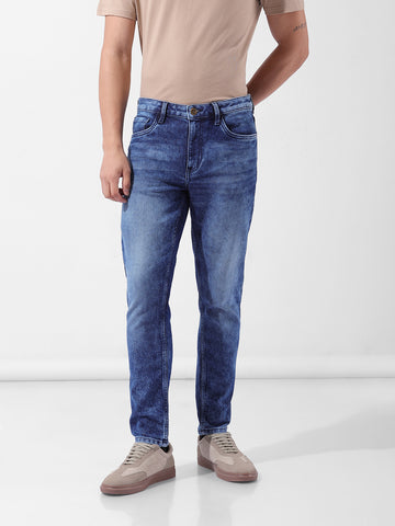 Men's Blue Slim Fit Casual Jeans