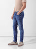 Men's Blue Slim Fit Casual Jeans