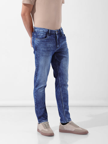Men's Blue Slim Fit Casual Jeans