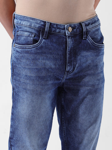 Men's Blue Slim Fit Casual Jeans