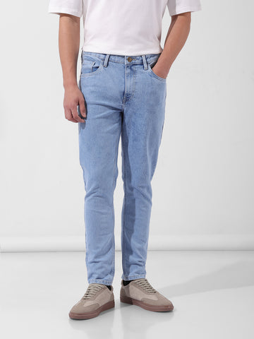 Men's Blue Slim Fit Casual Jeans