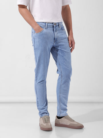 Men's Blue Slim Fit Casual Jeans
