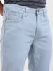 Men's Blue Slim Fit Solid Casual Jeans