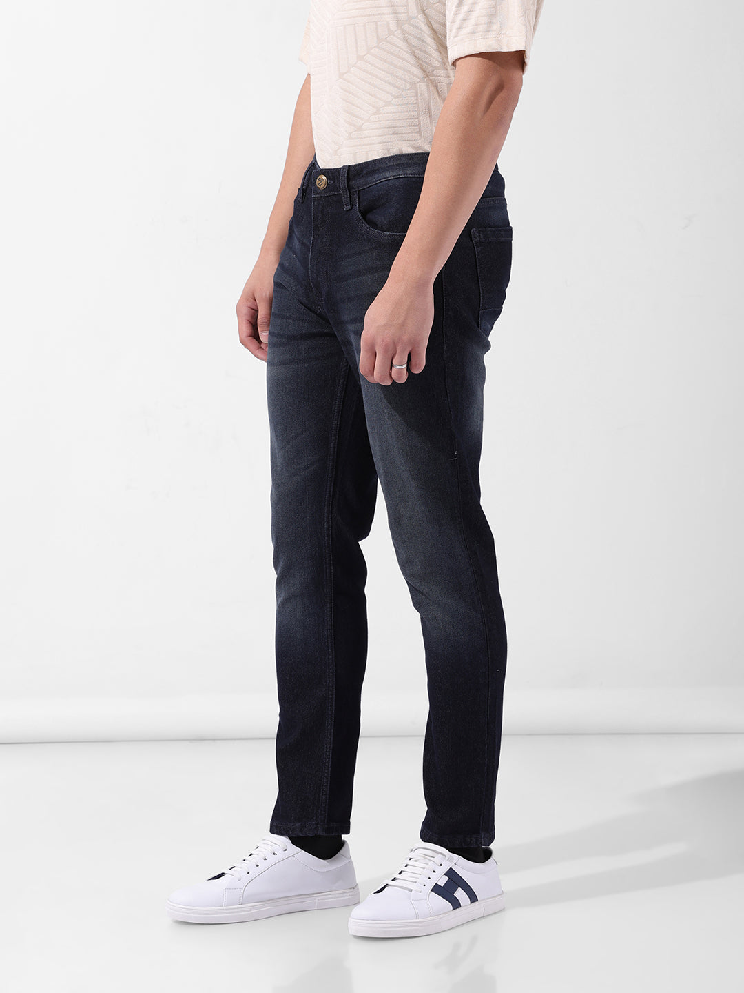 Men's Blue Slim Fit Casual Jeans